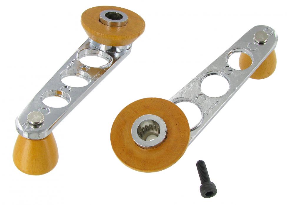 Kličky stahování oken chrom/dřevo - Typ 1/2/3/14 (1967 » 03)