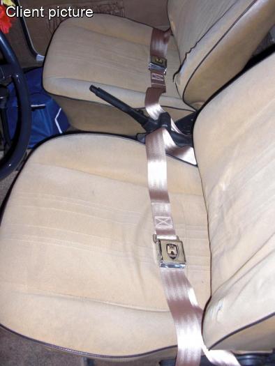 Pásy bezpečnostní břišní/béžové/znak Wolfsburg - Typ 1/2/3/14/25/181 (1964 »)