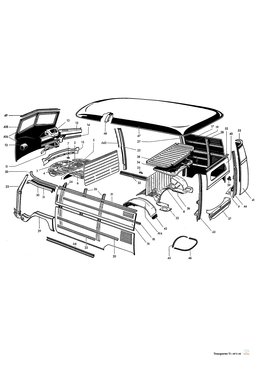 Okap střechy/OE - Typ 2 (» 1967)