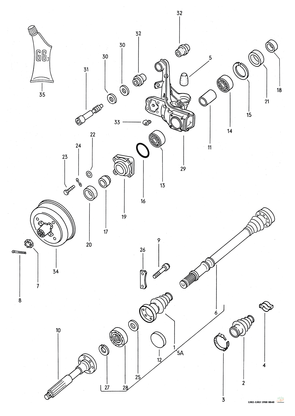Podložka šroubu/zadní rameno - Typ 1/3/14/181 (IRS)