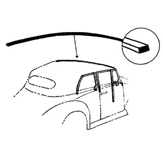 Těsnění/přední rám skla střechy - T.1/14 Cabrio (1958 » 71)