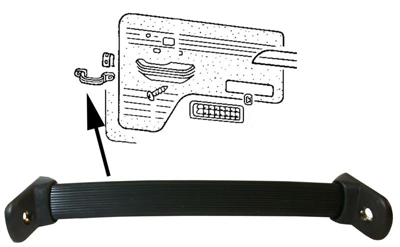 Madlo dveří/černé L/P - Typ 2 (1968 » 79)