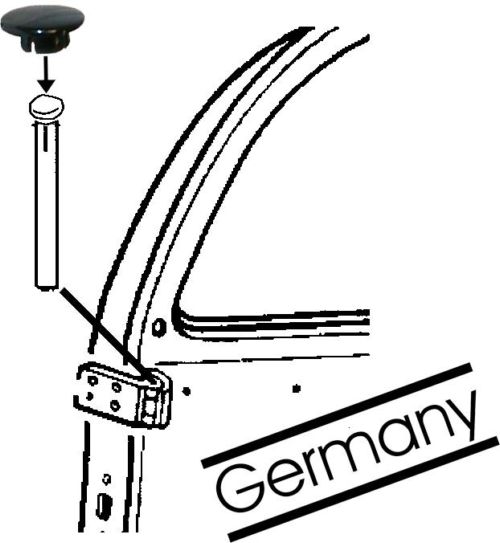 Záslepky černé/čepy pantů dveří - Typ 1/3/14 (1961 » 03)