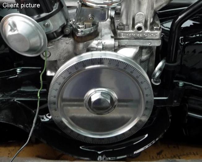 Řemenice klikové hřídele plná Alu/černá stupnice - Typ 1 motor (1960 »)