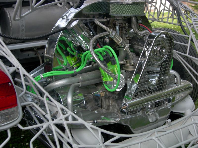 Kryt řemenic drátěný/chrom - Typ 1 motor (» 2003)