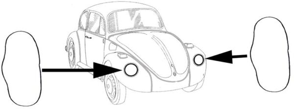Těsnění mezi blatník/světlomet/pár - Typ 1/3/181 (1961 »)