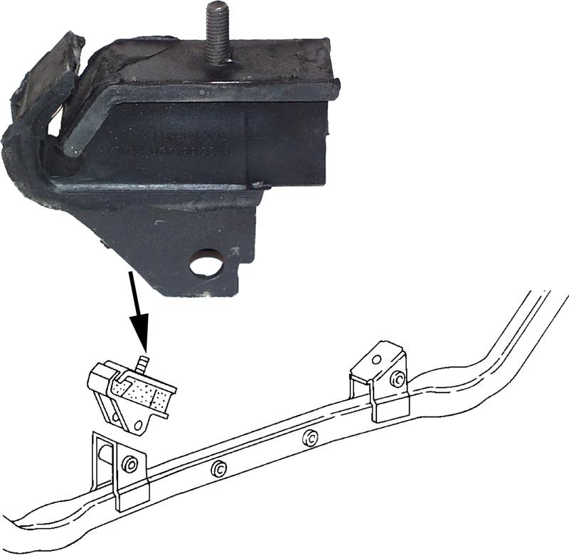 Silentblok motoru/vnější L/P - Typ 4/25 (» 1992)