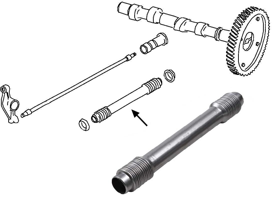 Trubka tyčky zdvihátka/200mm - Typ 1 motor (1960 » 85)