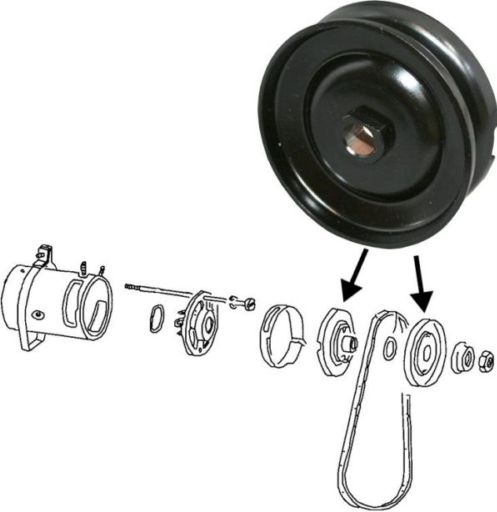 Řemenice alt/gen - Typ 1 motor (1960 »)