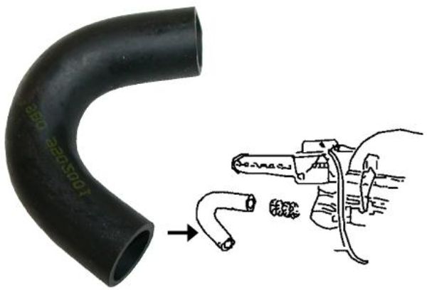 Hadice/propojka odvětrání boxu - Typ 1 motor (1972 » 03)
