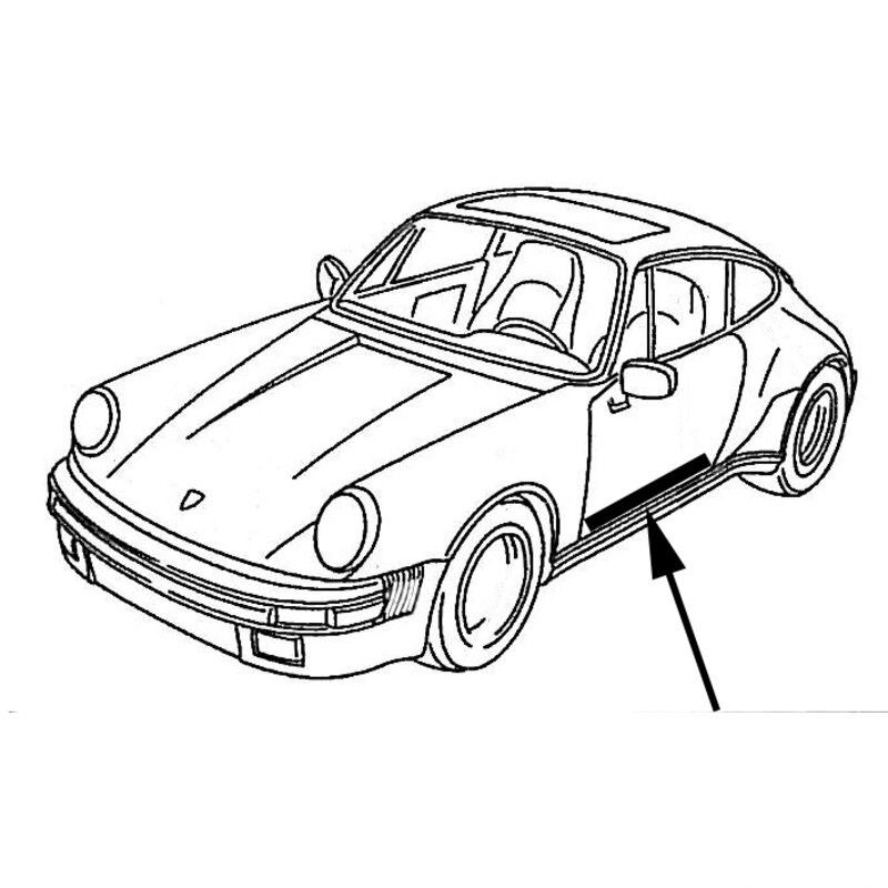 Lišta prahu Alu L/P - Porsche 911 (1963 » 89)