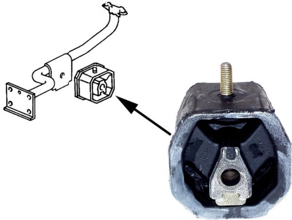 Silentblok motoru L/P - Typ 25 (1982 » 92)