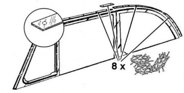 Lišty rámu střechy/boční Alu - T.1 Cabrio (» 1964)