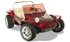Volant 254mm černý/chrom - T.1 Buggy (univerzál)