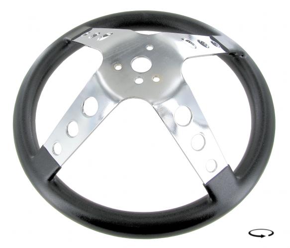 Volant 300mm černý/chrom - T.1 Buggy (univerzál)