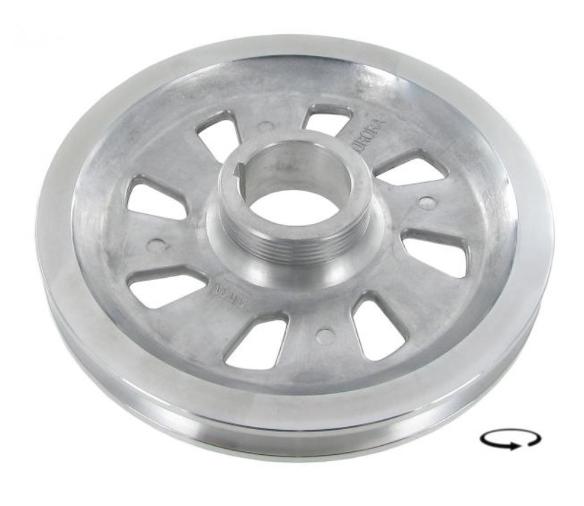 Řemenice klikové hřídele Alu/černá stupnice - Typ 1 motor (1960 »)