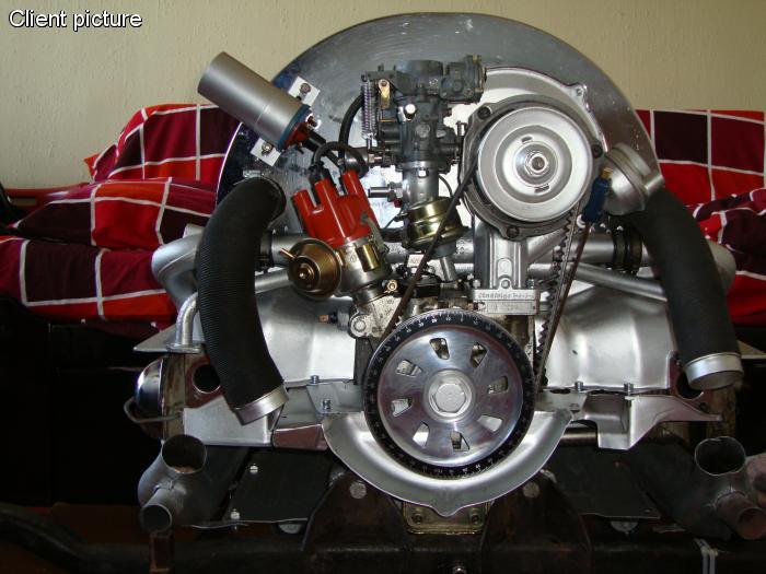 Řemenice klikové hřídele Alu/černá stupnice - Typ 1 motor (1960 »)