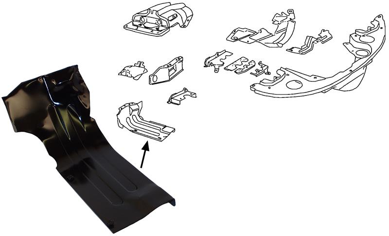 Krycí plechy spodní/černé L/P - Typ 1 motor (» 2003)