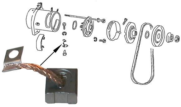 Uhlíky generátoru/6V - Typ 1/3 motory (» 1966)