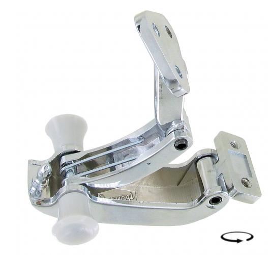 Západka výklopného okna chrom/béžová L/P - Typ 2 (1954 » 67)