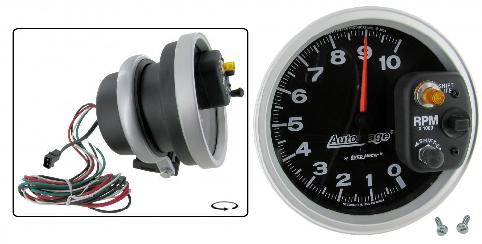 Přístroj černý/otáčkoměr 10.000RPM (O 127mm)