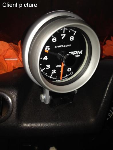 Přístroj černý/otáčkoměr 8.000RPM (O 95mm)