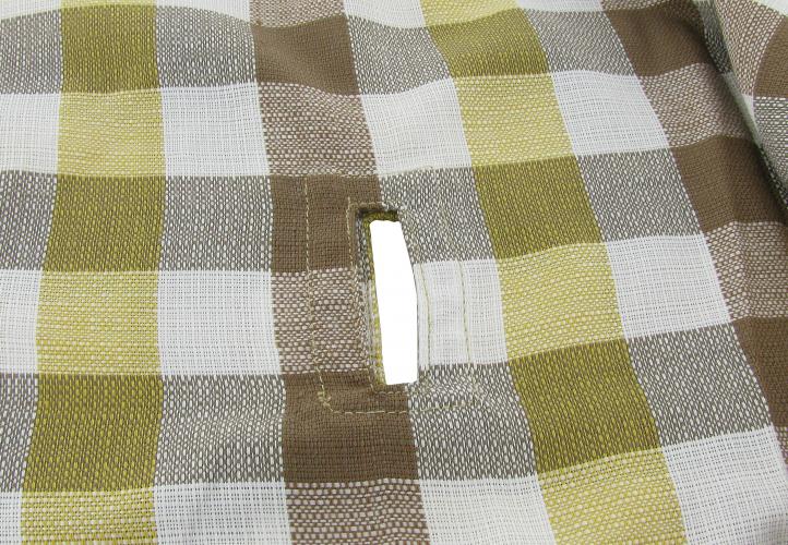 Záclonky bílo/žluté/hnědá kostka/10ks - Typ 2 Westfalia (1967 » 73)