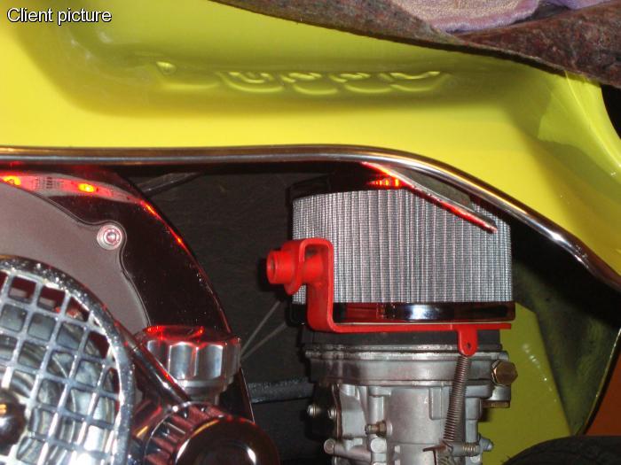 Filtr vzduchu chrom/178x114xx89mm (Weber IDF/Dellorto/EMPI HPMX)