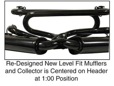 Výfuk dual QUIET PACK/černý/kit - Typ 1 motor (1.3-1.6)