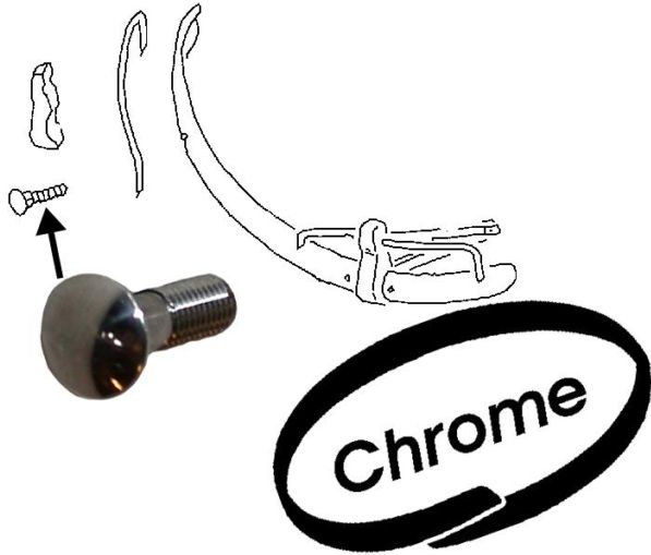 Šrouby nárazníku M8x31mm/chrom - Typ 1 (1952 » 73)