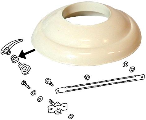 Průchodky pod kličky dveří/slonová kost - Typ 1/2/Porsche 356 (» 1965)