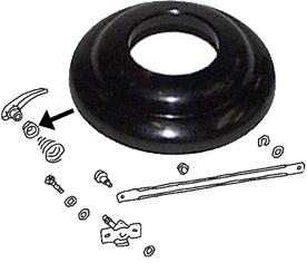 Průchodky pod kličky dveří/černé - Typ 1/2/Porsche 356 (» 1965)