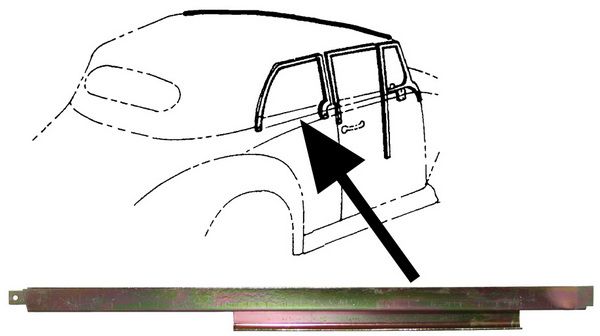 Lišta stahování skla/zadní P - T.1 Cabrio (1964 » 80)