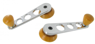 Kličky stahování oken chrom/dřevo - Typ 1/2/3/14 (1967 » 03)