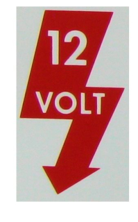 Samolepka/12 Volt - Typ 1/2/3/14/25/181 (» 2003)
