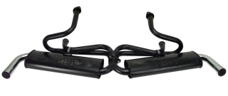 Výfuk dual QUITET PACK/černý/kit - Typ 3 motor (1.5-1.6)