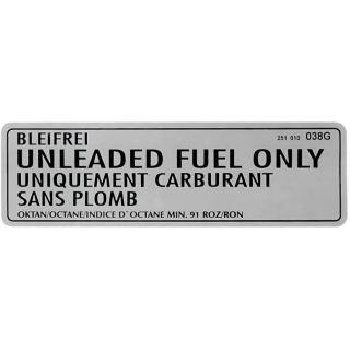 Samolepka/bezolovnaté palivo - Typ 25 (1979 » 92)