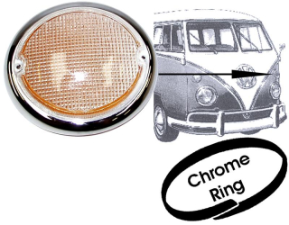 Sklo směrového světla/přední L - Typ 2 (1963 » 67)