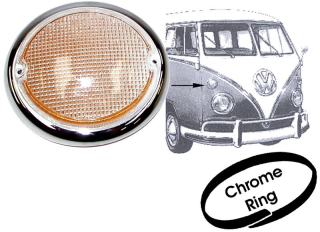 Sklo směrového světla/přední P - Typ 2 (1963 » 67)