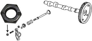 Matice šroubu vahadla/8mm - Typ 1/3/CT/CZ/IV motory (» 1983)
