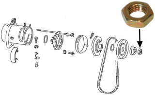 Matice řemenice alt/gen - Typ 1/3 motory (» 2003)