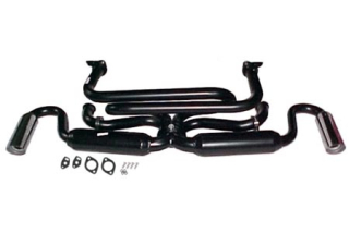 Výfuk dual TUCK-AWAY černý/kit - Typ 1 motor (» 1975)