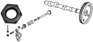 Matice šroubu vahadla/9mm - Typ 1/CT/CZ/WBX motory (1979 »)