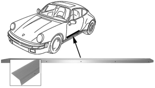 Lišta prahu dveří Alu/L - Porsche 911 (1963 » 73)