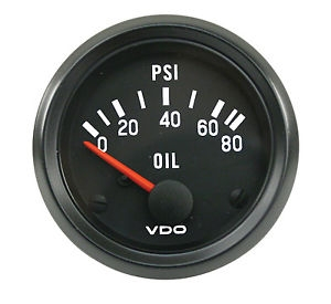 Přístroj černý/tlak oleje/80 PSI (O 52mm)