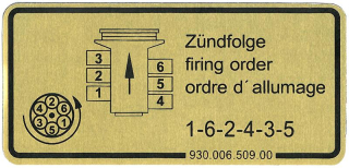 Samolepka/zapalování - Porsche 911/Turbo (1979 » 87)