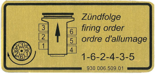 Samolepka/zapalování - Porsche 911 (1983 » 89)