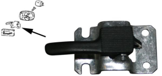 Klička otvírání dveří/černá P - Typ 1+Cabrio/3/14 (1966 »)