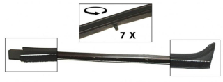 Sametka stahování skla dveří/vnitřní L - Typ 1 (1964 » 68)