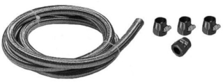 Hadice paliva 6mm+červené Alu fitinky (kit)